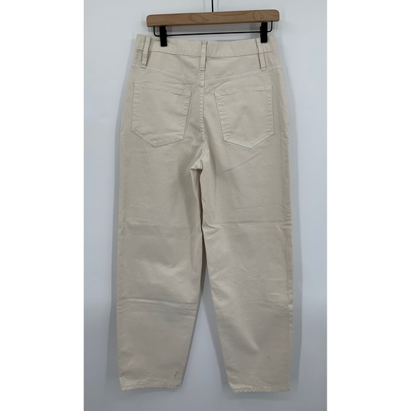 FRAME Jeans Womens 27 Beige Ultra High Rise Barrell Denim Pants - Picture 2 of 11